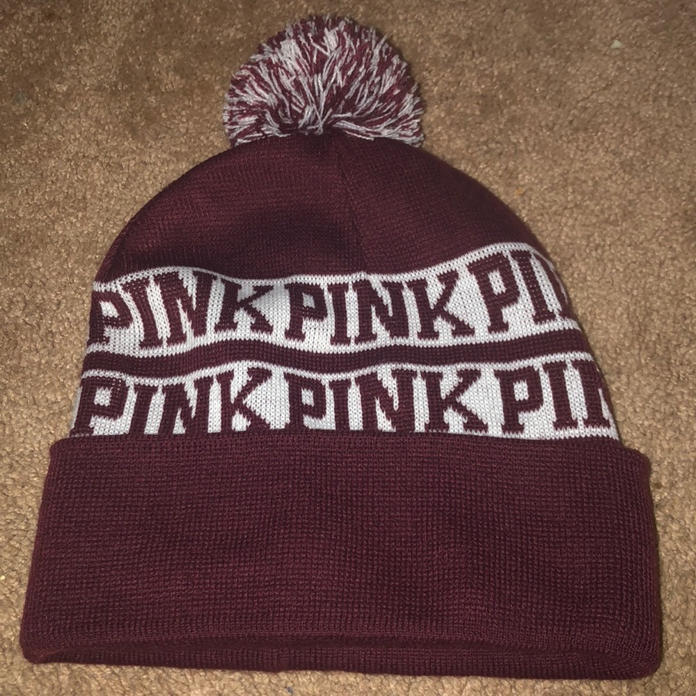 PINK VICTORIA SECRET BEENIE